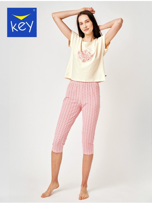 Женская хлопковая пижама KEY LNS-796 A24