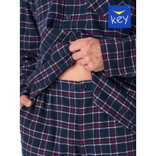 Мужская фланелевая пижама KEY MNS-414 B23 3XL-4XL